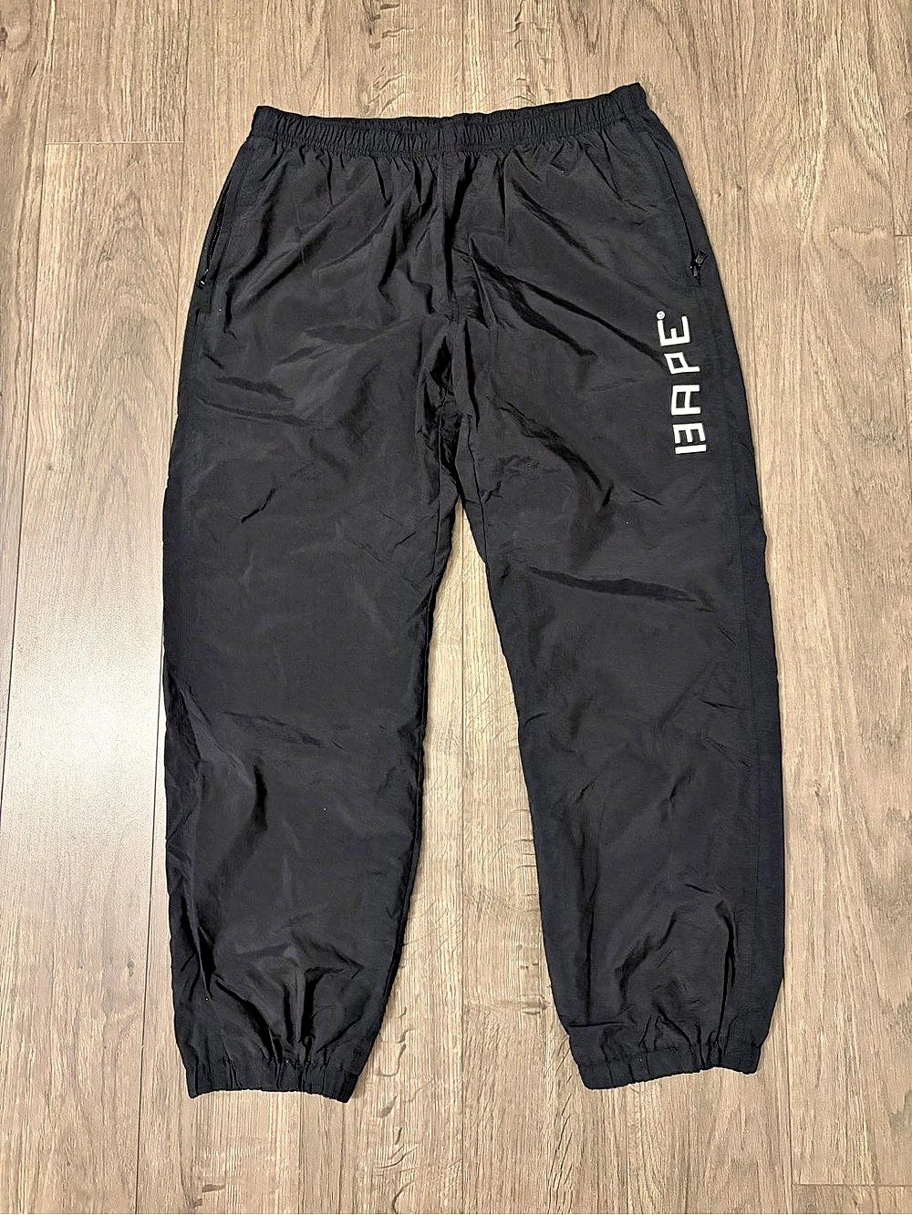 A Bathing Ape BAPE jogger pants Black Nylon Joggers Medium